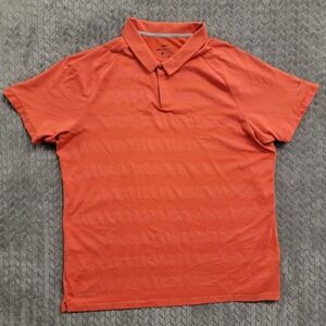 Nike Golf Mens Size XL Zonal Cooling Stripe Golf Polo Shirt AH8467 Peach Coral‎
